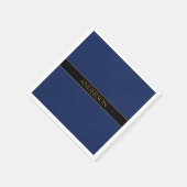 Name für Navy & Gold-Name oder Unternehmen Serviette (Ecke)