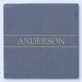 Name für Navy & Gold-Name oder Unternehmen Steinuntersetzer