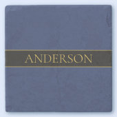 Name für Navy & Gold-Name oder Unternehmen Steinuntersetzer