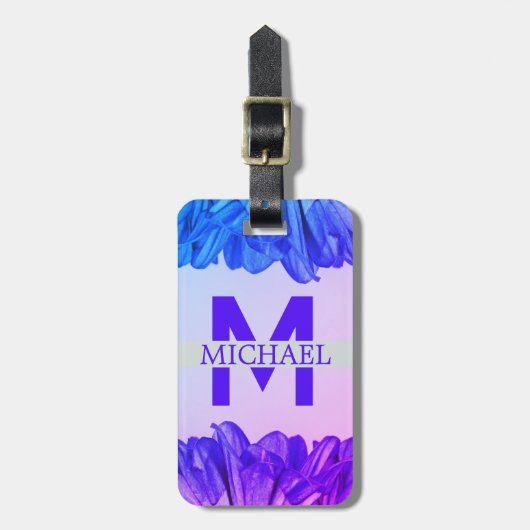 Name für Reiseschrift Stilvoll anpassen Monogramm Gepäckanhänger (Vorderseite vertikal)