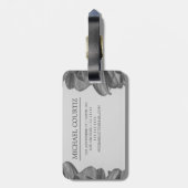 Name für Reiseschrift Stilvoll anpassen Monogramm Gepäckanhänger (Rückseite vertikal)