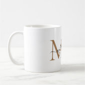Name für Schwarz/Gold Monogramm Kaffeetasse (Links)