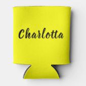 Name für Schwarze Personalisierung | Neongelbe Far Dosenkühler (Vorderseite)