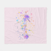 Name für Yoga Watercolor Pink Mauve Yellow Blue Fleecedecke (Vorderseite (Horizontal))