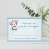 Name Game Niedlich Brown Bear Boy Baby Shooting Ga Begleitkarte (Stehend Vorderseite)