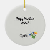 Name, ganzjähriges Display, 2026 Neujahr Keramik Ornament (Hinten)