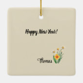 Name, ganzjähriges Display, 2026 Neujahr Keramikornament (Rückseite)