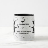 Name & Geburtsname Halloween Hexe - Schwarz & Wei Tasse (Zentrum)