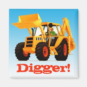 Name-gelber Gräber Magnet