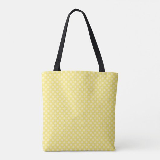 Name Gelber Polka Dot mit blauen Katzen hinzufügen Tasche (Rückseite)