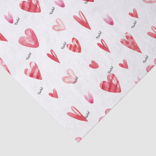 Name, Gewebepapier (3) Herzkronen Seidenpapier (Ausschnitt)