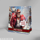 Name Gift Bags Handsome Santa Holiday Keepsake Mittlere Geschenktüte