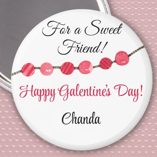 Name | Girly Happy Galentine's Day 2.25-in Round Magnet