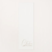 Name Girly Schrift Elfenbein Yogamatte (Vorderseite)