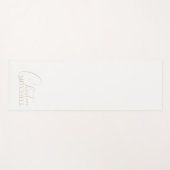 Name Girly Schrift Elfenbein Yogamatte (Vorderseite (Horizontal))
