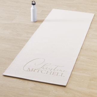 Name Girly Schrift Elfenbein Yogamatte