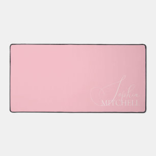 Name Girly Script Rosa Schreibtischunterlage