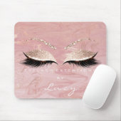 Name Glitzer Makeup Beauty Studio Lash Pink Marmor Mousepad (Mit Mouse)