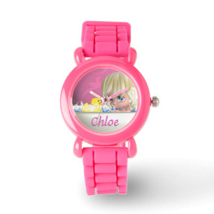 Name/Glitzern-Uhr der Kinder hinzufügen Armbanduhr