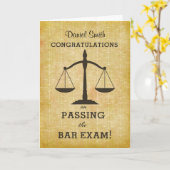 Name-Glückwünsche, die Bar-Prüfung bestehen Karte (Gelbe Blume)