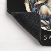 Name Gold Blue Celestial Zodiac Sun Sign Virgo Mousepad (Ecke)