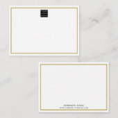 Name Gold Border Mitteilungskarte (Vorne/Hinten)