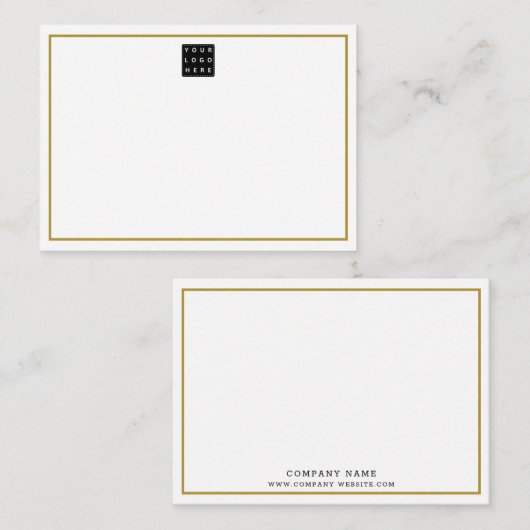 Name Gold Border Mitteilungskarte (Vorne/Hinten)