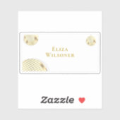 Name Gold Disco Ball Aufkleber (Blatt)