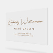 Name Gold Signature Script Acrylschild (Winkel)