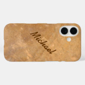 Name Gold Stone Look Case-Mate iPhone Hülle (Rückseite (Horizontal))