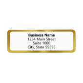 Name Gold White 4 Line Rücksendeadresse (Vorne)