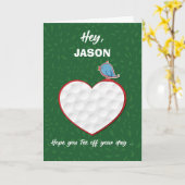 Name-Golf trägt Herzvalentine-Jugendlichen zur Karte (Gelbe Blume)