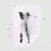 Name. Golfer Silhouette Swing. Golfhandtuch (Insitu)