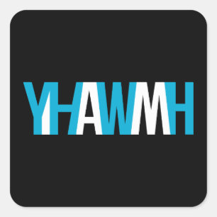 Name Gottes - YHWH "I AM" Quadratischer Aufkleber
