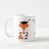 Name Grad Cap Fox Abschluss Kaffeetasse (Links)