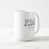 Name Graduate Keepake PhD Kaffeetasse (VorderseiteRechts)