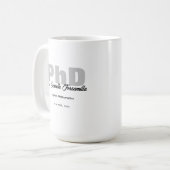 Name Graduate Keepake PhD Kaffeetasse (Vorderseite Links)