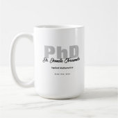 Name Graduate Keepake PhD Kaffeetasse (Links)