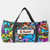 Name Graffiti Abstrakt hinzufügen Duffle Bag (Vorderseite)