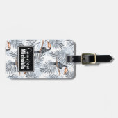 Name-Grau Toucan Gepäckanhänger (Vorderseite horizontal)