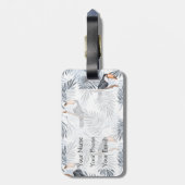 Name-Grau Toucan Gepäckanhänger (Rückseite vertikal)