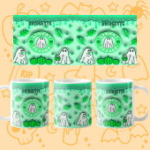 Name Green 3D-Effekt Halloween Ghost Spooky Jahres Kaffeetasse