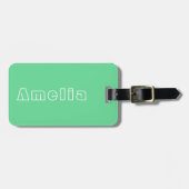 Name Green Bright Modern Simple Gepäckanhänger (Vorderseite horizontal)