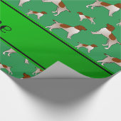 Name Green Drahthaar Pointing Griffon Hunde Geschenkpapier (Ecke)