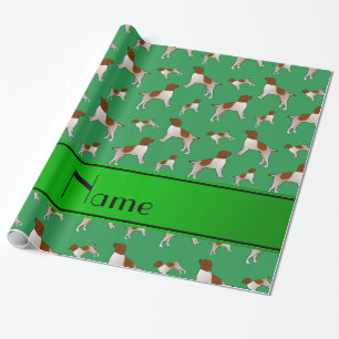 Name Green Drahthaar Pointing Griffon Hunde Geschenkpapier