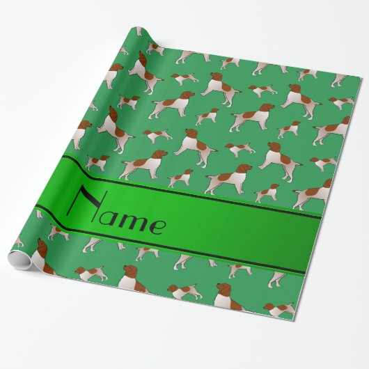 Name Green Drahthaar Pointing Griffon Hunde Geschenkpapier (Ungerollt)