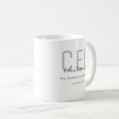 Name Grey Black CEO Coffee Tasse (VorderseiteRechts)