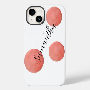 Name Große Roségold Wasserfarbe Polka Punkte iPhone 14 Hülle