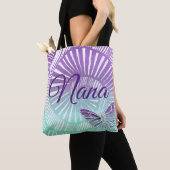 Name Großmutter Lila Swirl & Butterfly ändern Tasche (Von Nahem)
