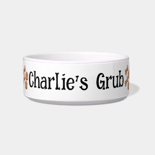 'Name Grub' & Leckerei des Hauses, Personalisiert Napf